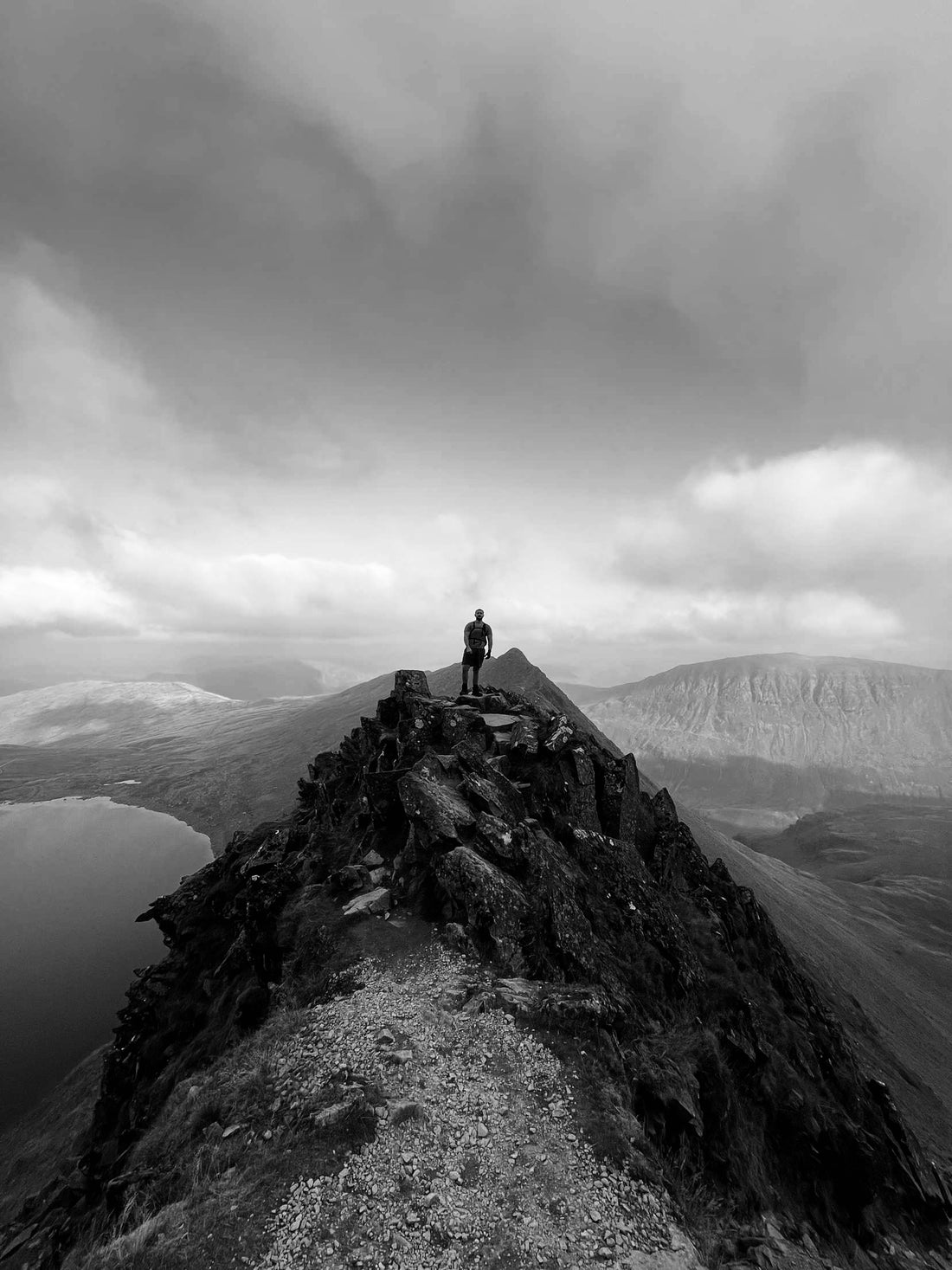 The founder of UPLIFT on a mountain ridge
